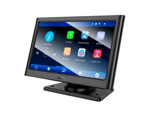 Автомобільний бездротовий портативний екран HOCO HU2 Imogen 7-inch Чорний mag-6942007623681137343