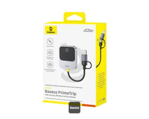 CarPlay Baseus SafeJourney Series Wireless CarPlay Adapter Grey C10745100813-00 mag-6932172662851144905