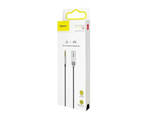 Bluetooth Аудіо-адаптер Baseus BA01 USB to AUX cable Black CABA01-01 mag-6953156290488151577
