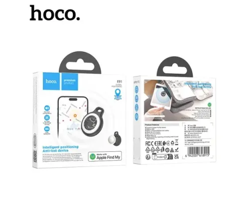 Брелок-анти втрата HOCO E91 Tiger intelligent positioning anti-lost device Black mag-6942007618915145543