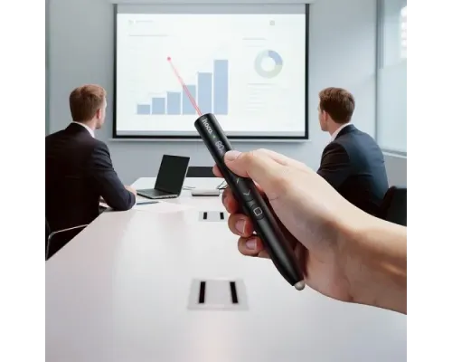Лазерний пульт HOCO GM203 Touch screen writing page turning pen Black mag-6942007662901145623