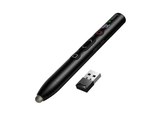 Лазерний пульт HOCO GM203 Touch screen writing page turning pen Black mag-6942007662901145623