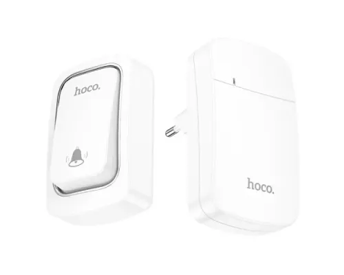 Безпровідний дзвінок Hoco HI26 self-powered wireless doorbell(EU) Білий mag-6942007662314146753