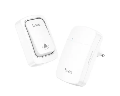 Безпровідний дзвінок Hoco HI26 self-powered wireless doorbell(EU) Білий mag-6942007662314146753