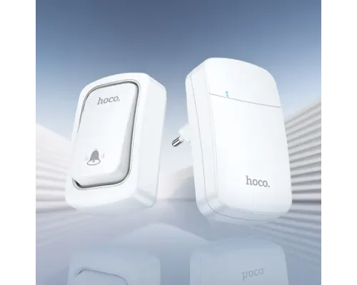 Безпровідний дзвінок Hoco HI26 self-powered wireless doorbell(EU) Білий mag-6942007662314146753