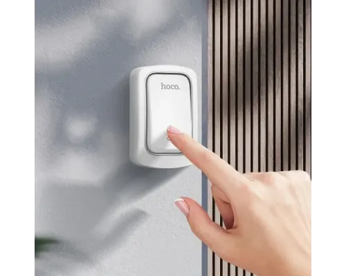 Безпровідний дзвінок Hoco HI26 self-powered wireless doorbell(EU) Білий mag-6942007662314146753