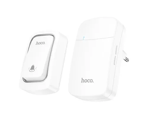 Безпровідний дзвінок Hoco HI26 self-powered wireless doorbell(EU) Білий mag-6942007662314146753