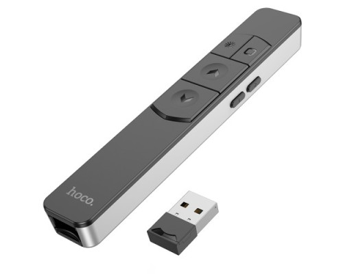 Лазерний пульт HOCO GM202 Smart PPT page turning pen Silver mag-6942007634618138132