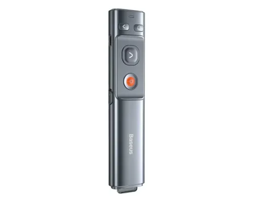 Лазерна указка Baseus Orange Dot Wireless Presenter (Red Laser)(Charging) Grey WKCD000013 mag-6953156209404145769