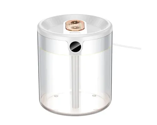 Зволожувач повітря HOCO HX31 Dual spray humidifier with digital display white mag-6942007646680145094