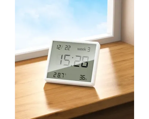 Електронний годинник HOCO HX41 Indoor electronic clock with hygrothermometer Білий mag-6942007647830144371