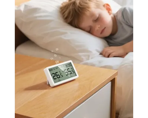 Термометр Hoco HX42 indoor electronic alarm clock thermometer and hygrometer mag-6942007661270144454