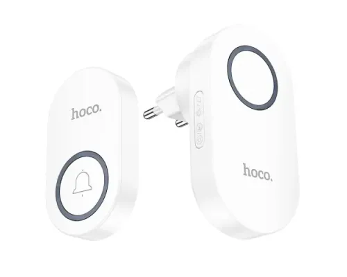 Безпровідний дзвінок Hoco HI25 wireless doorbell(EU) Білий mag-6942007662307145842