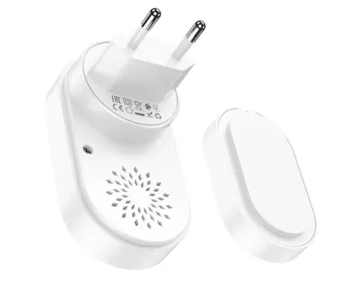 Безпровідний дзвінок Hoco HI25 wireless doorbell(EU) Білий mag-6942007662307145842