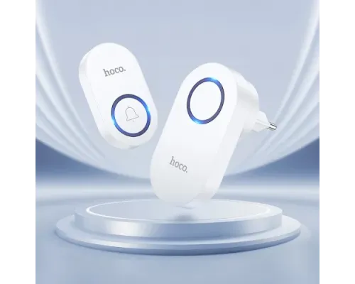 Безпровідний дзвінок Hoco HI25 wireless doorbell(EU) Білий mag-6942007662307145842