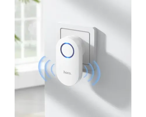Безпровідний дзвінок Hoco HI25 wireless doorbell(EU) Білий mag-6942007662307145842