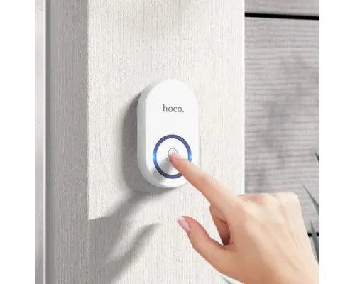 Безпровідний дзвінок Hoco HI25 wireless doorbell(EU) Білий mag-6942007662307145842