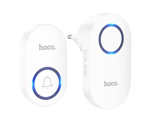 Безпровідний дзвінок Hoco HI25 wireless doorbell(EU) Білий mag-6942007662307145842