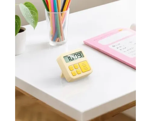 Електричний таймер HOCO HX43 Electronic timer Yellow mag-6942007667388153714