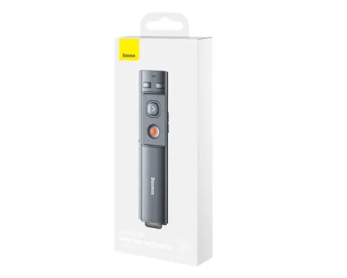 Лазерна указка Baseus Orange Dot Wireless Presenter (Red Laser) Grey ACFYB-0G mag-6953156220836145773