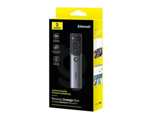 Лазерна указка Baseus Orange Dot AI Voice Wireless Presenter (Red Laser) Space Grey B00231700811-00 mag-6932172678289145731
