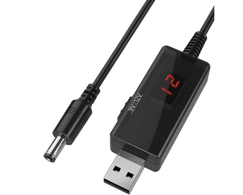 Кабель перетворювач USB-DC 5v to 9v/12v (1m) (USBDC59512)