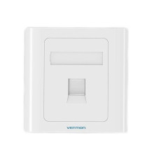 Мережева розетка Vention 1 Port keystone Jack Wall Plate White 86 Type (IFAW0) (IFAW0)