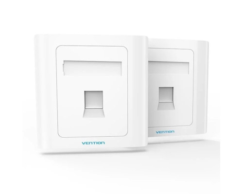 Мережева розетка Vention 1 Port keystone Jack Wall Plate White 86 Type (IFAW0) (IFAW0)