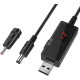 Кабель перетворювач USB-DC 5v to 9v/12v (1m) + перехідник 3.5mm (USBDC59512A)