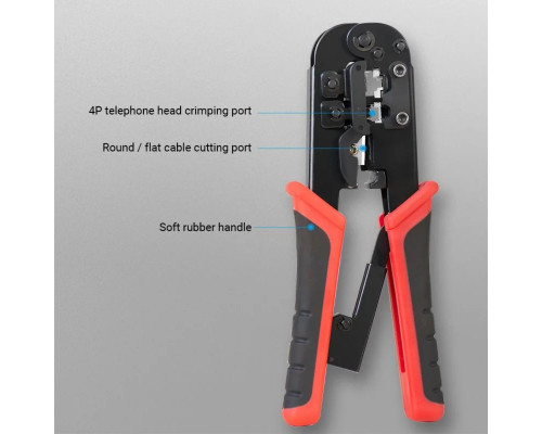 Крімпер Vention Multi-function Crimping Tool Ratchet Type Black (KEAB0) (KEAB0)