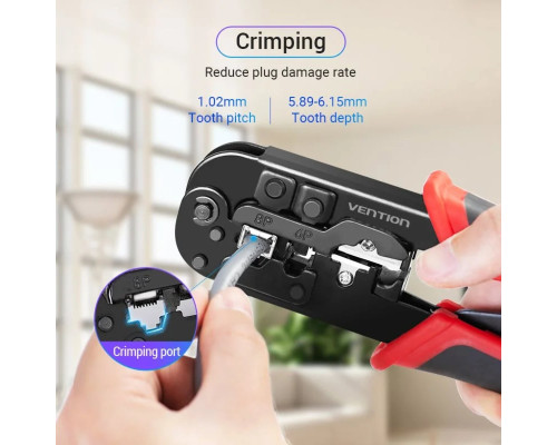 Крімпер Vention Multi-function Crimping Tool Ratchet Type Black (KEAB0) (KEAB0)