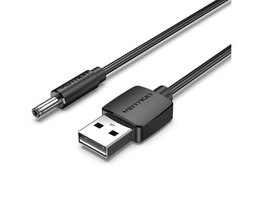 Кабель Vention USB to 3.5mm Barrel Jack 5V DC Power Cable Black 1m (CEXBF) (CEXBF)