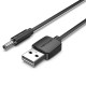Кабель Vention USB to 3.5mm Barrel Jack 5V DC Power Cable Black 1m (CEXBF) (CEXBF)