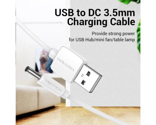 Кабель Vention USB to 3.5mm Barrel Jack 5V DC Power Cable Black 1m (CEXBF) (CEXBF)