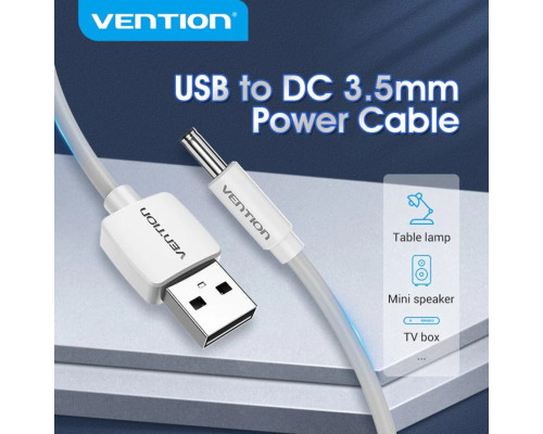 Кабель Vention USB to 3.5mm Barrel Jack 5V DC Power Cable Black 1m (CEXBF) (CEXBF)