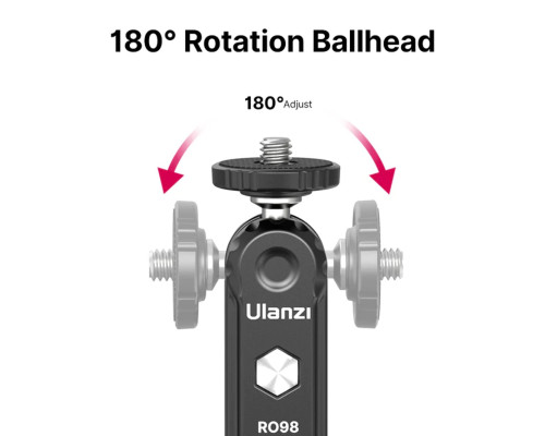 Шарнірне кріплення Ulanzi R098 Double Ball Heads with Code Shoe Mount (UV-2954 R098)