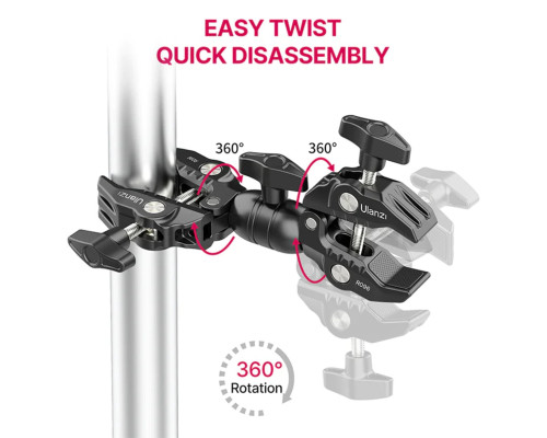 Шарнірне кріплення Ulanzi R096 Double Super Clamp (UV-2870 R096)