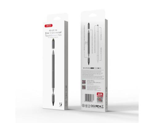 Стилус 3в1 XO ST-10 white TPS-2710000306412 2710000306412