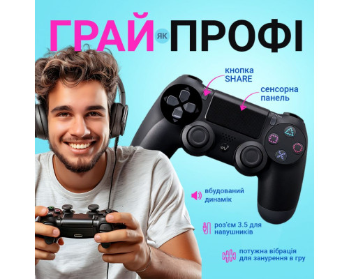 Бездротовий геймпад WALKER WPS-401 transparent TPS-2710000331407 2710000331407