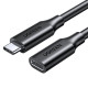 Кабель UGREEN US353 USB-C/M to USB-C/F Gen2 5A Extension Cable 1m (Black)(UGR-10387) (UGR-10387)