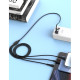 Кабель XO NB230 2.4A Rock series 3 in 1 data cable Чорний mag-6920680833528140334