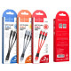 Кабель HOCO X47 3-in-1 Harbor charging cable (Lightning+Micro+Type-C) 2,4A/0,25m. Black mag-6931474727398357