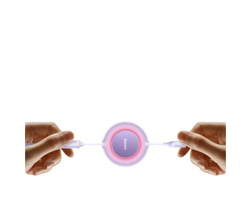 PD кабель Baseus Bright Mirror 2 Series Retractable 3-in-1 Type-C to M+L+C 100W 1.1m Purp CAMJ010205 mag-693217260915354686
