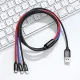 USB кабель Baseus Three Primary Colors 3-in-1 Cable USB For M+L+T 3.5A 1.2M Black CAMLT-BSY01 mag-6953156273948151575