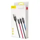 USB кабель Baseus Three Primary Colors 3-in-1 Cable USB For M+L+T 3.5A 1.2M Black CAMLT-BSY01 mag-6953156273948151575