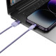 USB Baseus StarSpeed 1-for-3 Fast Charging Data Cable USB to M+L+C 3.5A 1.2m Purple CAXS000005 mag-693217262228255969