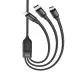 Кабель HOCO U104 3-in-1 Ultra fast charging cable(iP+Type-C+Micro) 6A/1,2m Black mag-6931474755933143982