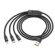 Кабель HOCO U104 3-in-1 Ultra fast charging cable(iP+Type-C+Micro) 6A/1,2m Black mag-6931474755933143982