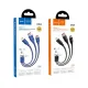 Кабель HOCO U104 3-in-1 Ultra fast charging cable(iP+Type-C+Micro) 6A/1,2m Black mag-6931474755933143982