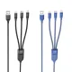 Кабель HOCO U104 3-in-1 Ultra fast charging cable(iP+Type-C+Micro) 6A/1,2m Black mag-6931474755933143982